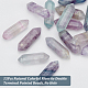 Olycraft 15pcs perles pointues à double borne en fluorite colorées naturelles G-OC0003-71-4