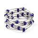 Fashion Glass Beads Wrap Bracelets BJEW-JB04989-01-1