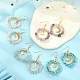4 Pair 4 Style Natural & Synthetic Mixed Stone Chips Dangle Earrings EJEW-TA00268-4