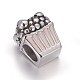 Retro 304 Stainless Steel European Beads OPDL-L013-16AS-2