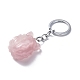 Portachiavi in quarzo rosa naturale KEYC-P011-03P-10-3