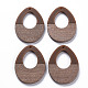 Opaque Resin & Walnut Wood Pendants RESI-T035-37D-1