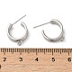 Brass Ring Stud Earring Finding KK-C042-09P-3