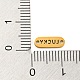 ステンレススチール製の楕円形コネクターチャーム 304 個  単語の幸運のリンク  ゴールドカラー  3.5x10x0.9mm  穴：1mm STAS-Q306-01G-G-3