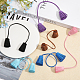 CHGCRAFT 10Pcs 10Colors Double-end Flocking Faux Suede Tassels Pendant for DIY Craft Hang Decorations Accessories FIND-CA0007-47-4