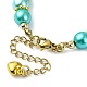 Pulseras de cuentas de perlas de imitación de vidrio para mujer. BJEW-JB10034-03-4