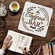 FINGERINSPIRE Coffee Bar Stencil 30x30cm Reusable Coffee Quote Stencils Plastic Coffee Stencils for Signs Cafe Stencils for Painting on Furniture DIY-WH0172-589-3