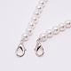 Poignées de sac de perles rondes en acrylique blanc FIND-TAC0006-24D-01-3