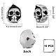 DICOSMETIC 10Pcs Skull Head Spacer Beads Stainless Steel Halloween Themed Loose Beads Large Hole Vintage Boho Skull Metal Beads Accessories for Jewelry Making Bracelet Necklace Crafts STAS-DC0008-83-2