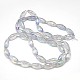 Electroplate Crystal Glass Rice Beads Strands EGLA-F044-A09-3