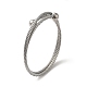304 Stainless Steel Double Layer Wrap Bangles BJEW-P310-02A-P-1