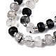 Chapelets de perles en quartz rutile noir naturel G-N327-08S-3