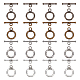 SUPERFINDINGS 120 Sets 4 Colors CCB Plastic Toggle Clasps CCB-FH0001-05-1
