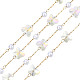 Mariposa de vidrio y cadenas de cuentas de perlas de plástico abs CHS-N003-02-07-3