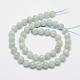 Aguamarina natural de hebras de perlas reronda G-I155-02-6mm-2