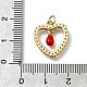 Латунные микро проложить кубического циркония подвески KK-C090-01G-02-3