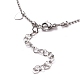 304 кулон ожерелья из нержавеющей стали с сердцем NJEW-JN03197-3