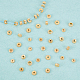 Benecreat 100 pièces 10 style véritables perles plaquées or 14 carats FIND-BC0003-82-4