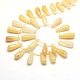 Teardrop Natural Yellow Aventurine Beads Strands G-P063-131C-2
