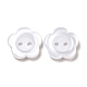 Botones de resina de la flor blanca X-RESI-D031-15mm-01-3