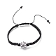 Bracelet de perles tressées en acrylique BJEW-JB08552-04-1