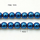 Chapelets de perles en hématite synthétique sans magnétiques G-C019-4mm-1