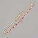 Verstellbare Nylonschnur geflochtenen Perlen Armbänder BJEW-C011-08A-3