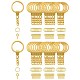 10 Stück geteilte Schlüsselringe aus Eisen IFIN-YW0003-37G-1