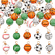 Chgcraft 32 pz legno sport perline palla connettore fascino pendenti in legno naturale calcio basket tennis pallavolo pendente per creazione di gioielli fai da te kit di ricerca FIND-CA0005-91-1
