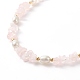 Collier de perles de quartz rose naturel et de perles NJEW-JN04008-01-5