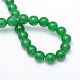 Reronda teñido natural de grado de jade blanco hebras de perlas X-G-R345-12mm-02-2