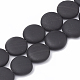 Natural Black Stone Beads Strands G-S330-02-2