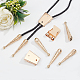 NBEADS 3 Sets Bolo Tie Findings FIND-ANB0003-18LG-4