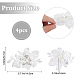 GORGECRAFT 4PCS Rose Lace Sequin Embroidered 3D Fiber Patches Applique Collar Flower Corsage Neckline DIY Craft Patch Accessories for Repairing Decorating Clothes Wedding Dress(Wheat) DIY-GF0006-38-2