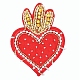 Heart Beading Sequin Rhinestone Costume Accessories WG45904-05-1