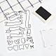 GLOBLELAND Banner Clear Stamps Bookmark Label Silicone Clear Stamp Seals for Cards Making DIY Scrapbooking Photo Journal Album Decoration DIY-WH0167-56-635-6