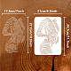 Fingerinspire Pochoir de peinture sur le corps humain 8.3x11.7 pouce réutilisable modèle de dessin de corps de ligne féminine contour du corps de la femme pochoir décoratif pour peinture sur bois DIY-WH0396-0152-2