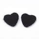 Faux Mink Fur Covered Cabochons WOVE-N006-13-2