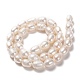 Fili di perle di perle d'acqua dolce coltivate naturali PEAR-L033-82-01-3