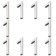CREATCABIN 10pcs Mailbox Numbers 1 House Address Number Stickers Self Adhesive House Numbers Acrylic for House Apartment Home Office Hotel Room Outside Mailbox Door Signs Outside(Silver) DIY-WH0181-17D-1-1