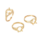 Componentes del anillo de dedo de bronce ajustable MAK-L029-009G-1