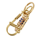 Handmade Brass Enamel Men's Bird Shape Hook Keychain KK-WH0045-054-1