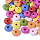 Spray Painted Natural Maple Wood Beads WOOD-T019-28-1