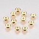 304 Edelstahl-Abstandhalter-Perlen, Rondell, golden, 5x2 mm, Bohrung: 1.5 mm