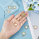 Beebeecraft 1 Box 10Pcs Fire Charms 18K Gold Plated Flat Round with Fire Fireplace Pendants Dangle Charms with Jump Ring for DIY Jewelry Necklace Earrings Bracelet Making KK-BBC0010-27-3