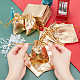 PandaHall 60pcs Golden Gift Bags 9x7cm/3.5x2.7 Drawstring Organza Bags Rectangle Small Pouch Goody Storage Bags for Christmas Tree Wedding Party Decor Jewelry Favor Gift Candy Chocolate Coin OP-PH0001-26-5