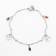 304 Stainless Steel Chain Heart Charm Bracelets BJEW-L406-64-1