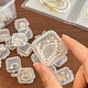 Mini contenants de perles en plastique transparent PW-WG74209-01-4