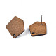 Fornituras de aretes de madera de nogal X-MAK-N033-002-3