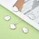 304 Stainless Steel Stamping Blank Tag Heart Pendants STAS-R063-02-5